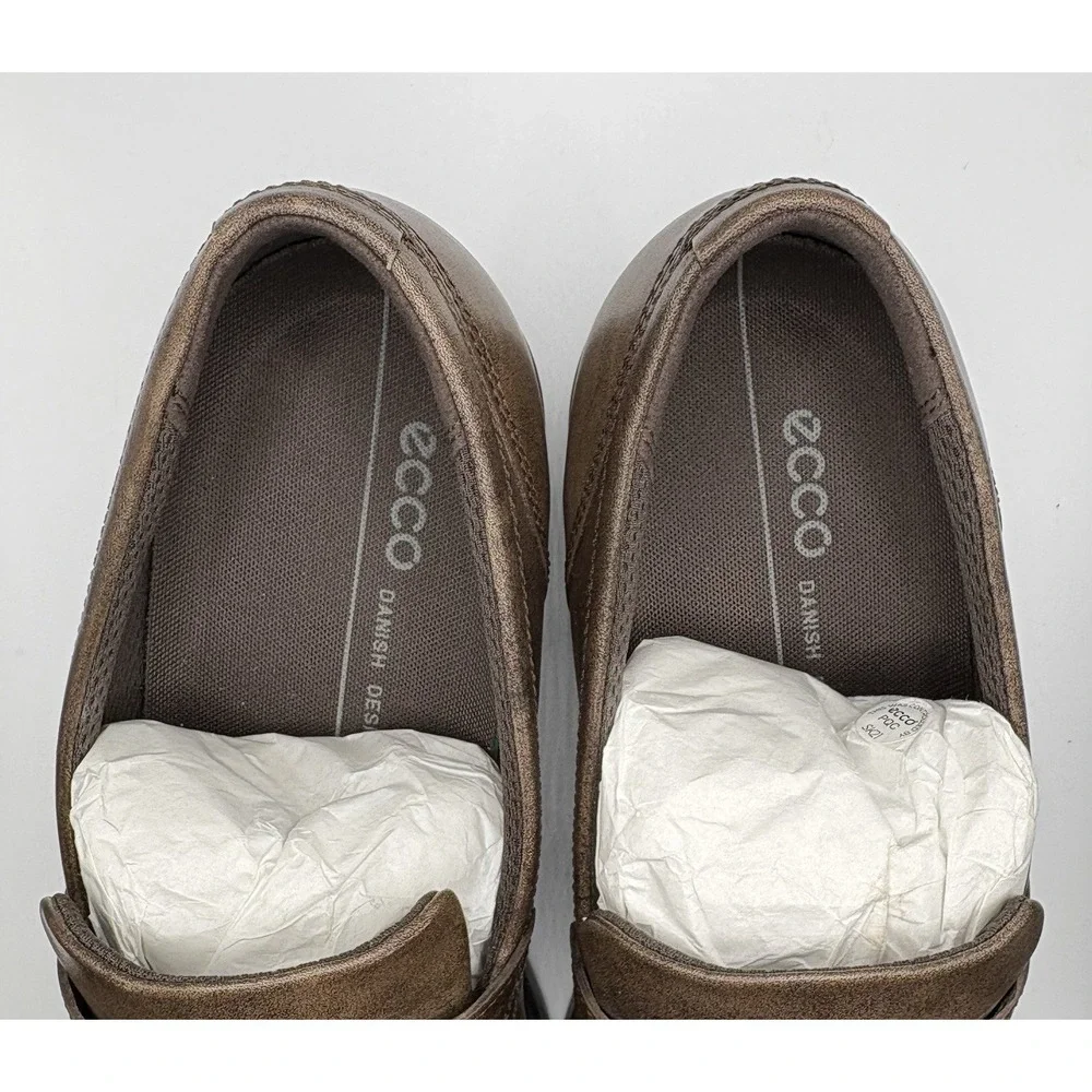 ECCO Men's Queenstown Brown Penny Loafer Slip On Sz EU 45 US 11-11.5 NWOB -2026
